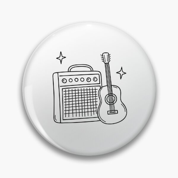Item preview, Illustration of an amplifier placed next to a guitar designed and sold by rasagamastore.