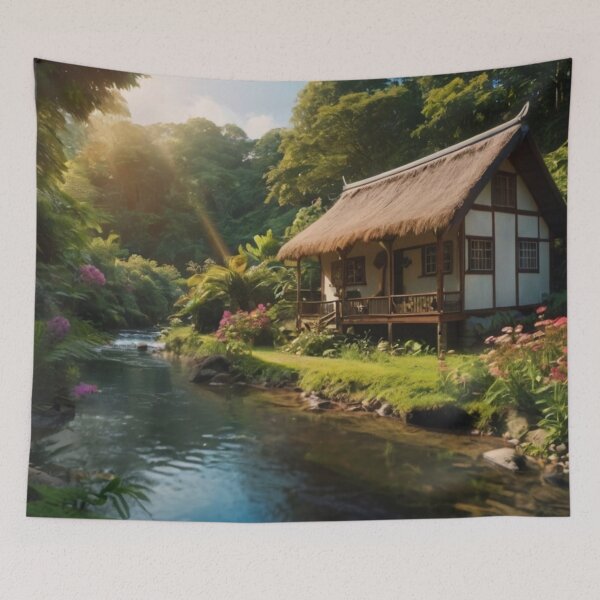 Item preview, Cottage Harmony with Nature’s River designed and sold by BlareBlare.