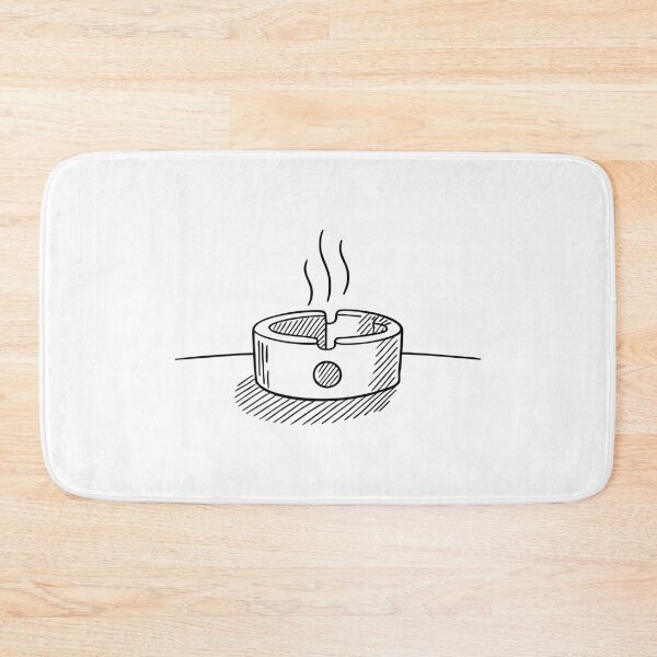 Item preview, Illustration of an ashtray on a cafe table designed and sold by rasagamastore.