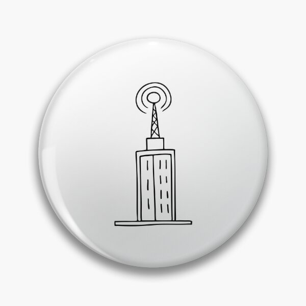 Item preview, Illustration of an antenna on top of a tall building designed and sold by rasagamastore.