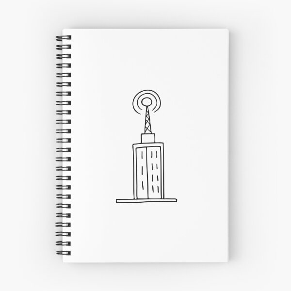 Item preview, Illustration of an antenna on top of a tall building designed and sold by rasagamastore.