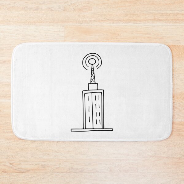 Item preview, Illustration of an antenna on top of a tall building designed and sold by rasagamastore.
