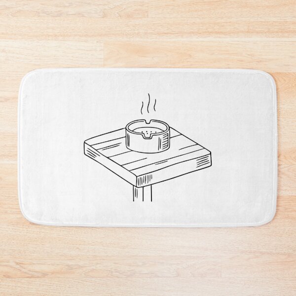 Item preview, Illustration of an ashtray on a cafe table designed and sold by rasagamastore.