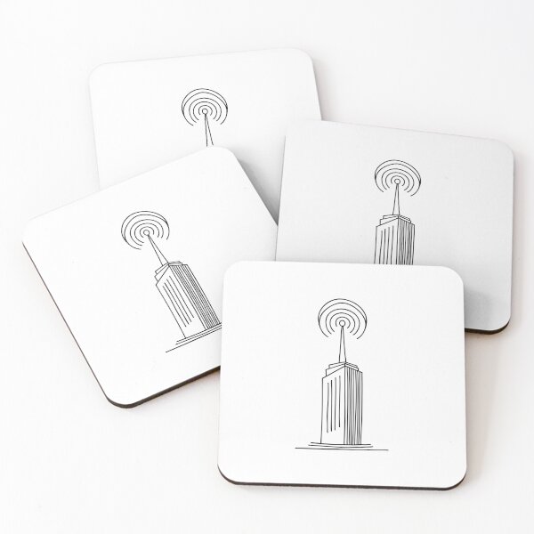 Item preview, Illustration of an antenna on top of a tall building designed and sold by rasagamastore.