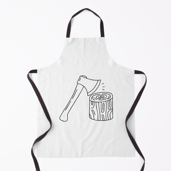 Item preview, Illustration of an axe leaning against a tree stump designed and sold by rasagamastore.