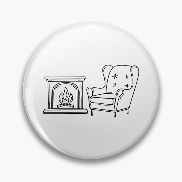 Item preview, Illustration of a cozy armchair by the fireplace designed and sold by rasagamastore.