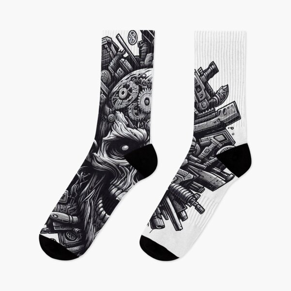 Item preview, Zombie Horror Motif Black White street art designed and sold by Salimgor Hangaround Music.