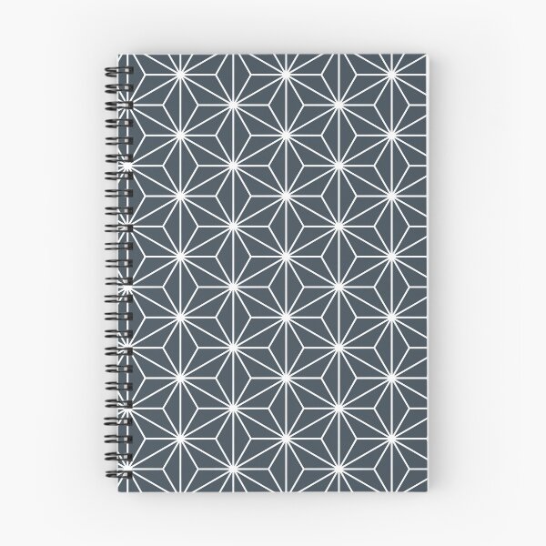 Item preview, White on Charcoal Gray Asanoha Japanese Pattern designed and sold by starrylite.