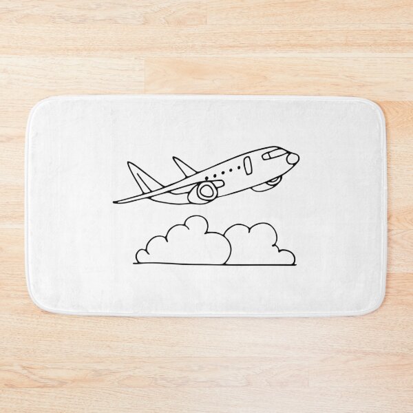 Item preview, Illustration of an airplane flying above the clouds designed and sold by rasagamastore.