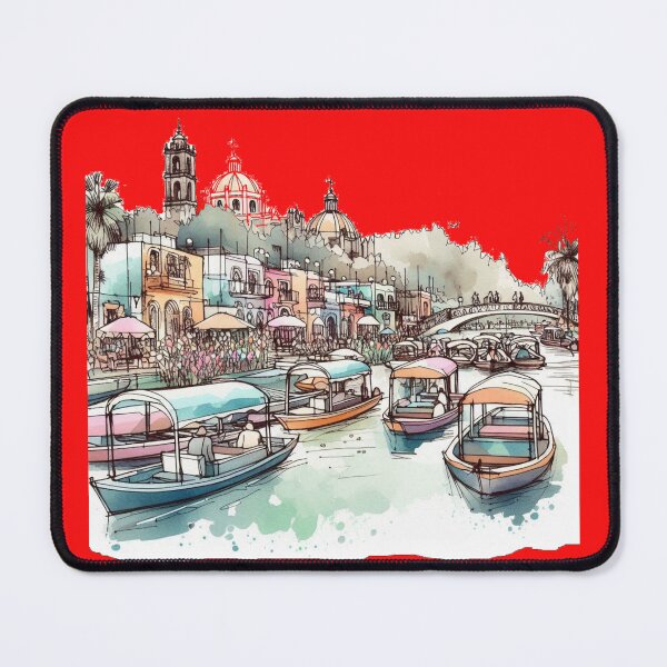 Item preview, 3D Sketch of Mexico City - Xochimilco Canals and Floating Gardens, designed and sold by PaintMeWorld.
