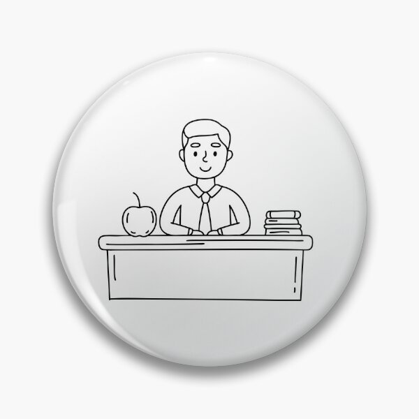 Item preview, a male teacher sitting with apple and book on table designed and sold by rasagamastore.