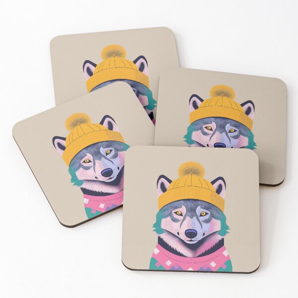 Item preview, Cosy Winter Wolf Portrait Illustration designed and sold by Adam Regester.
