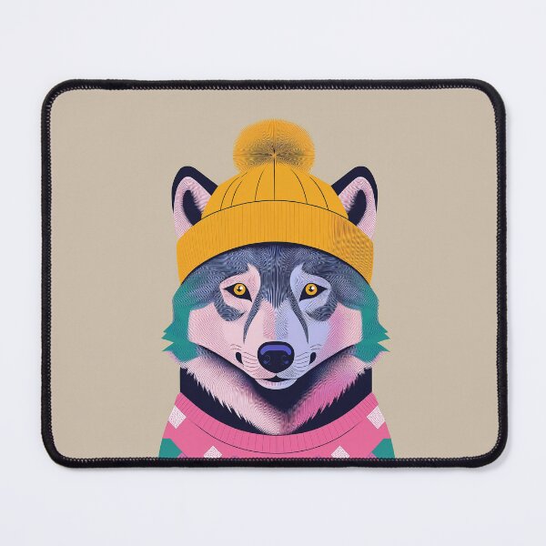 Item preview, Cosy Winter Wolf Portrait Illustration designed and sold by Adam Regester.