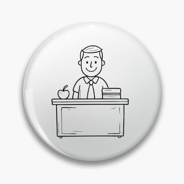 Item preview, male teacher sitting with apple and book on table designed and sold by rasagamastore.