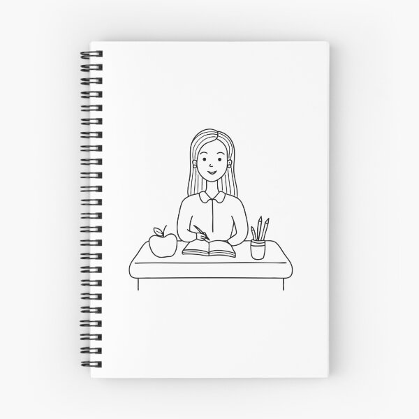 Item preview, a female teacher sitting with apple and book on table designed and sold by rasagamastore.