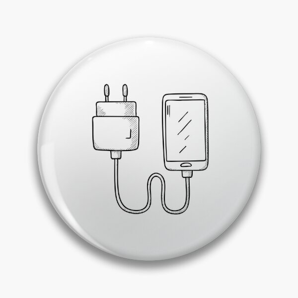 Artikelvorschau, Abbildung eines Smartphones mit angeschlossenem Ladegerät entworfen und verkauft von rasagamastore.