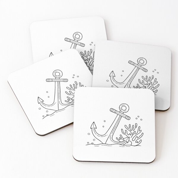 Item preview, Illustration of an anchor at the bottom of the sea designed and sold by rasagamastore.