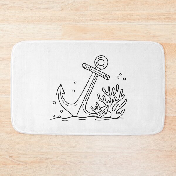 Item preview, Illustration of an anchor at the bottom of the sea designed and sold by rasagamastore.