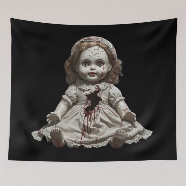 Item preview, CURSED DOLL HALLOWEEN GRAPHIC DESIGN  designed and sold by YourTrendyTees.
