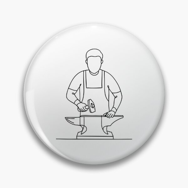 Artikelvorschau, Schmied mit einem Amboss, um Metall zu formen entworfen und verkauft von rasagamastore.