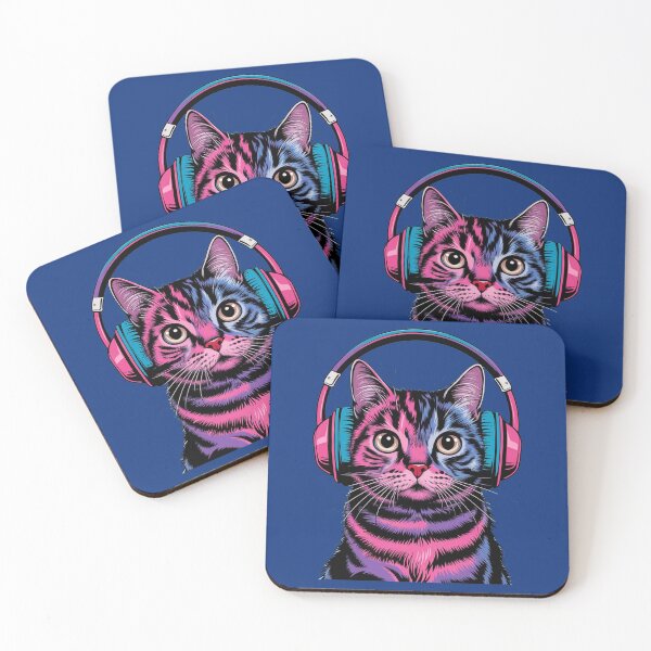 Item preview, Colorful Cat Headphone Dream designed and sold by Fashionunic7.