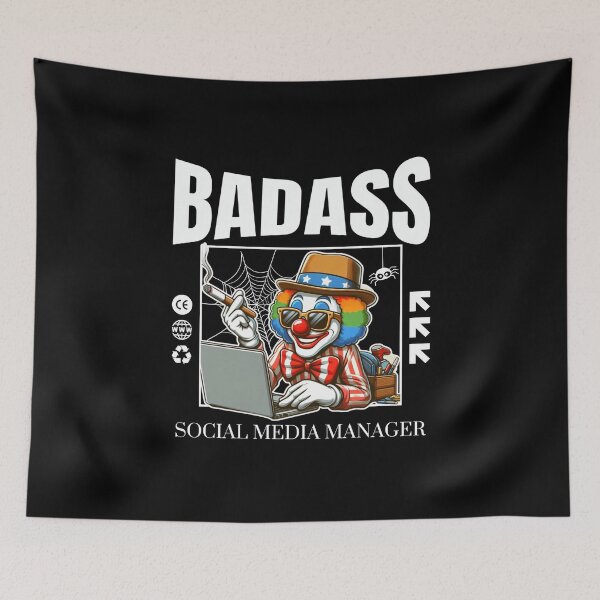 Item preview, Badass Social Media Manager designed and sold by Peerless-Prime.