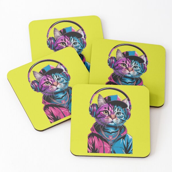 Item preview, Hip Hop Cat Headphones designed and sold by Fashionunic7.