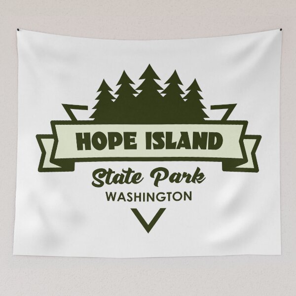 Item preview, Hope Island State Park Washington Trees And Ribbon designed and sold by bivenart.