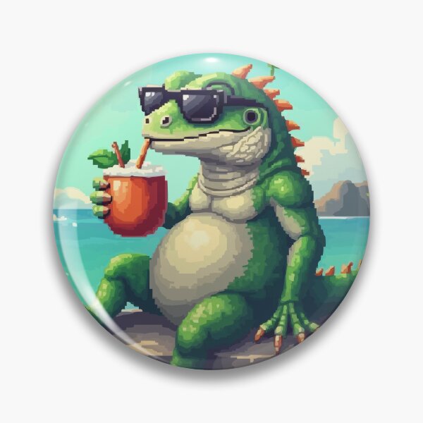 Item preview, Sun-Kissed Iguana in Pixel Paradise designed and sold by NaturePixel.