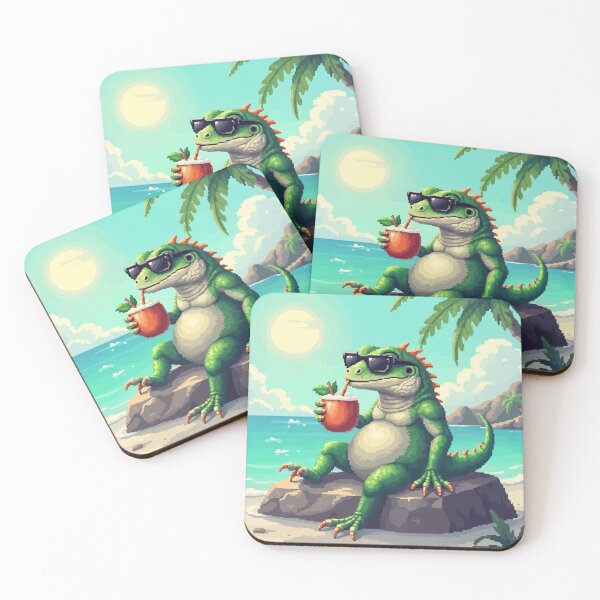 Item preview, Sun-Kissed Iguana in Pixel Paradise designed and sold by NaturePixel.