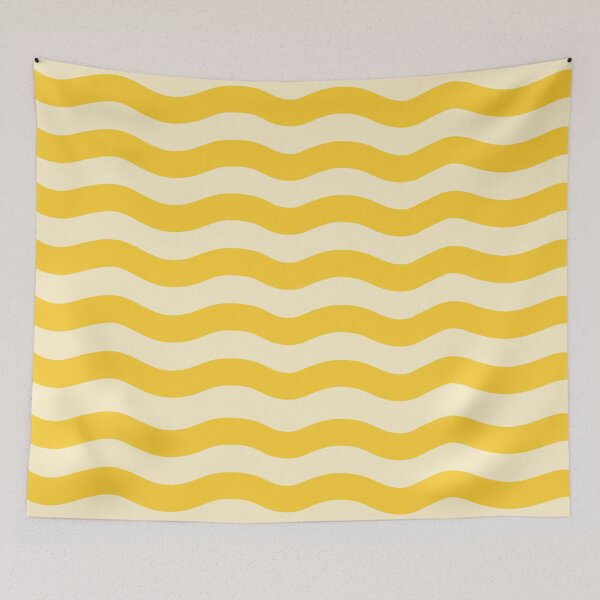 Item preview, Abstract Wavy Lines Stripes Yellow designed and sold by OneThreeSix.