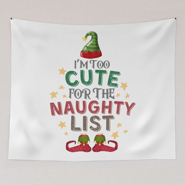 Item preview, I'm too cute for the naughty list designed and sold by Kormix.