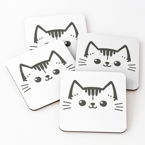 Item preview, KittyKat - Cut Smiley Cat with Flowers designed and sold by KittyKatCats.