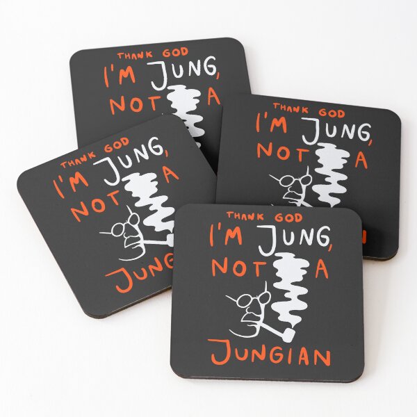 Item preview, Carl Jung Quote - Thank God I'm Jung Not A Jungian (Red version) designed and sold by isstgeschichte.