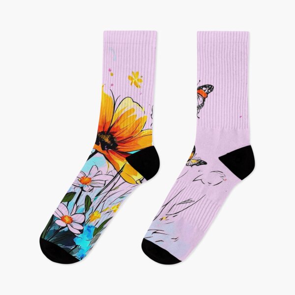 Item preview, Abstract Colorful Flowers and Butterflies  designed and sold by Juana-.