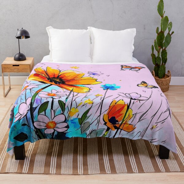 Item preview, Abstract Colorful Flowers and Butterflies  designed and sold by Juana-.