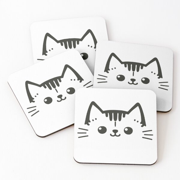 Item preview, KittyKat - Cut Smiley Cat with Flowers designed and sold by KittyKatCats.