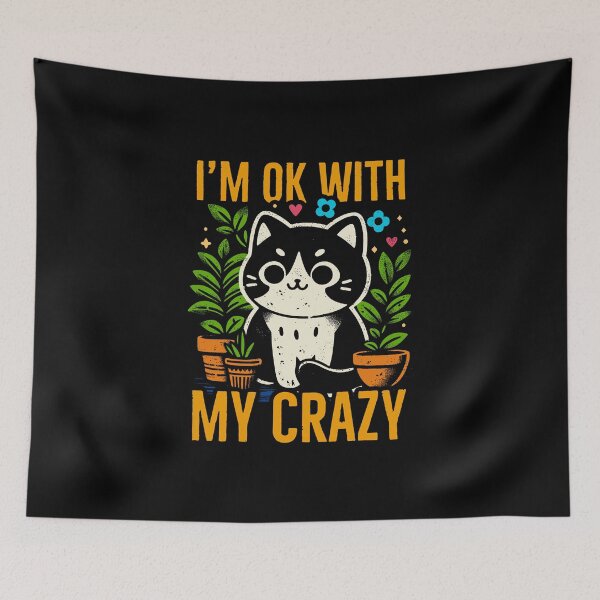 Item preview, im ok with my crazy cat summer version designed and sold by PAINTMONKEYS.