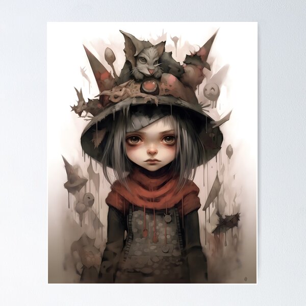 Item preview, Little Girl with Hat designed and sold by ArtStudioZenith.