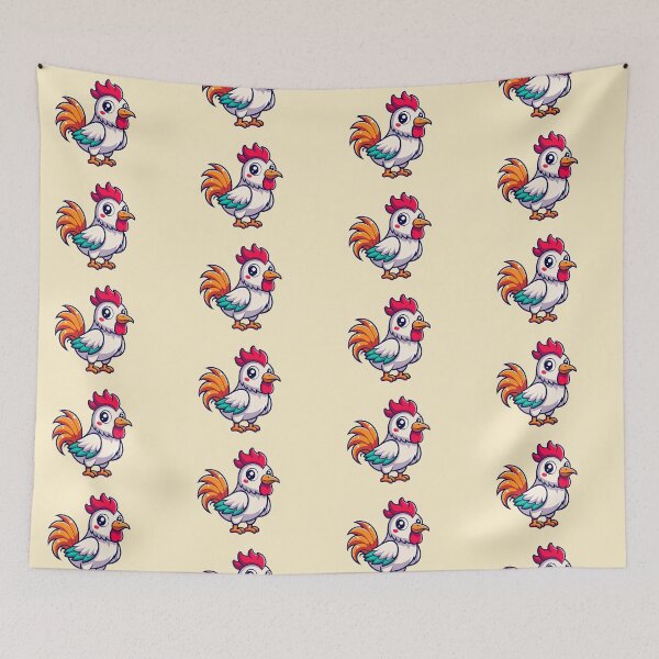 Item preview, Cute Cartoon Chicken with a Sweet Smile designed and sold by nada-art.