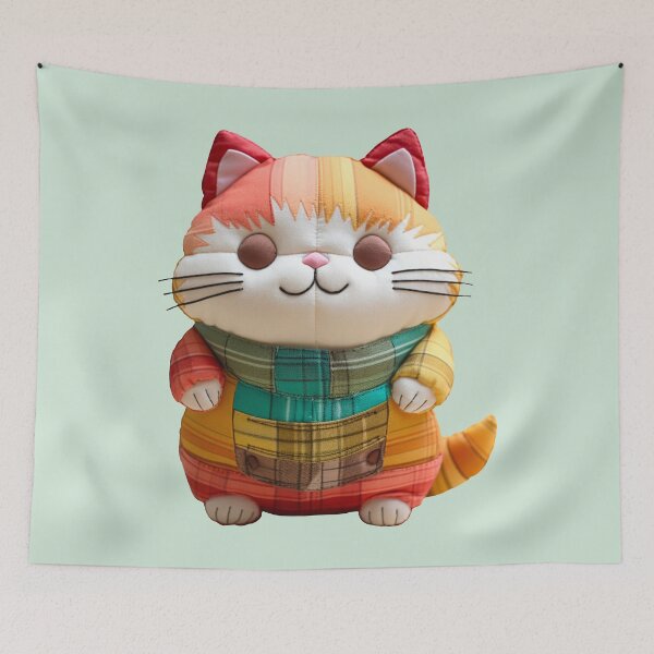Item preview, Cute Cat Plush sticker designed and sold by FoxTreeDesign.