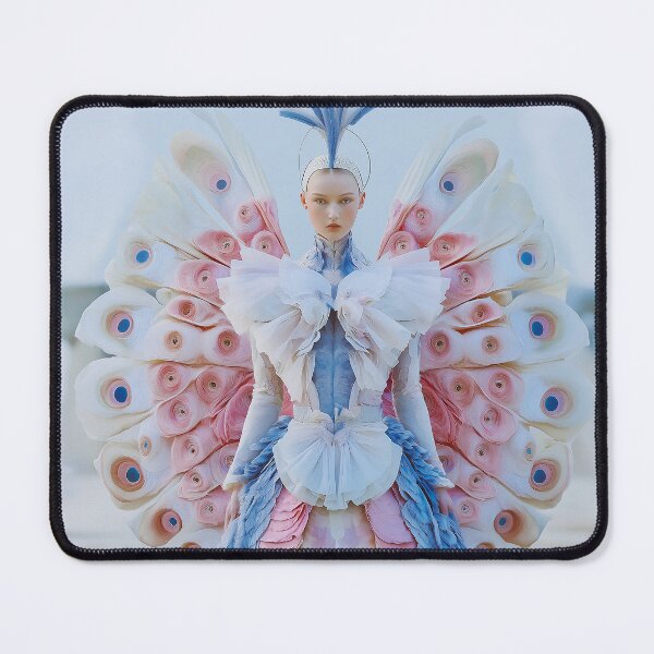 Item preview, "Peacock-Inspired Couture: Iridescent Surreal Fashion" designed and sold by MacroArtHub.