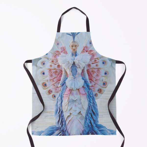 Item preview, "Peacock-Inspired Couture: Iridescent Surreal Fashion" designed and sold by MacroArtHub.