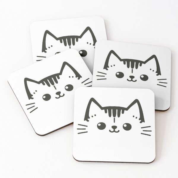 Item preview, KittyKat - Cut Smiley Cat with Flowers designed and sold by KittyKatCats.