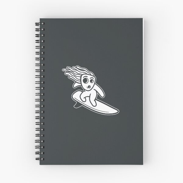 Item preview, Kodama is surfing. Japanese tree spirit summer brake in white ink designed and sold by martodesign.