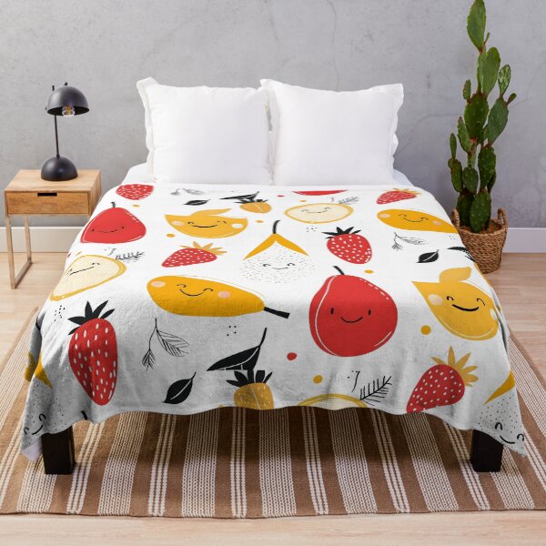 Item preview, Cute Happy Fruits – Playful Cartoon Design for Kids designed and sold by Soul-Sparks.