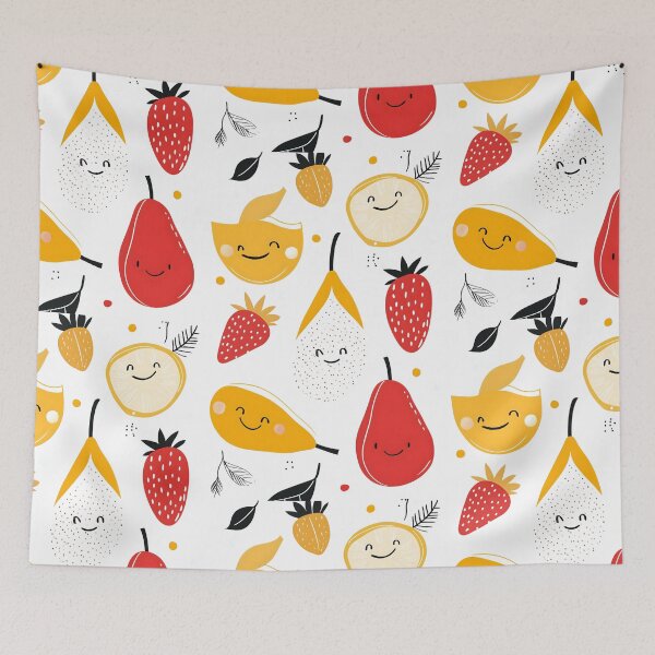 Item preview, Cute Happy Fruits – Playful Cartoon Design for Kids designed and sold by Soul-Sparks.