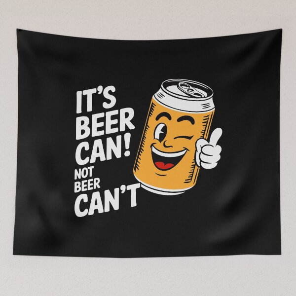 Item preview, Retro Beer Can Winking 1950s Style with Funny Beer Slogan designed and sold by w1ckerman.