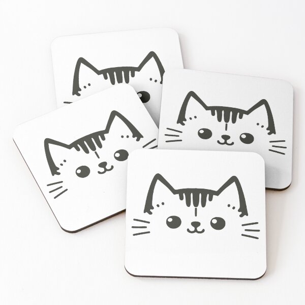Item preview, KittyKat - Cut Smiley Cat with Flowers designed and sold by KittyKatCats.