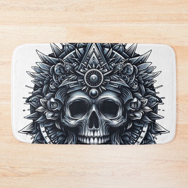 Item preview, Decorated Skull Black White, Horror, Halloween, Logo, Ornaments designed and sold by Salimgor Hangaround Music.